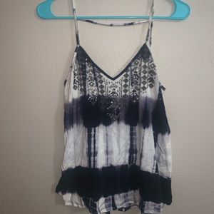 Express tank top with beading and open back